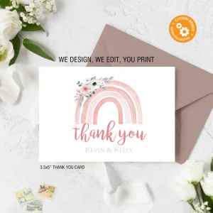 Rainbow Thank You Card