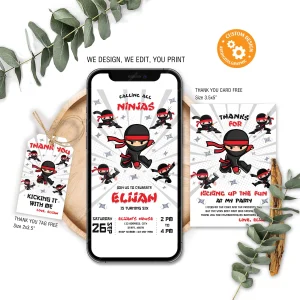 Ninja Electronic Birthday Invitation