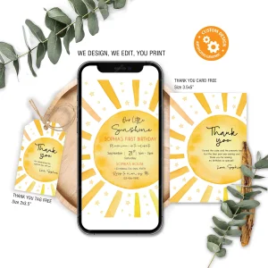 Our Little Sunshine Electronic Birthday Invitation