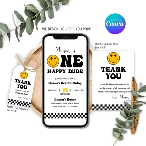 One Happy Dude Mobile Invitation