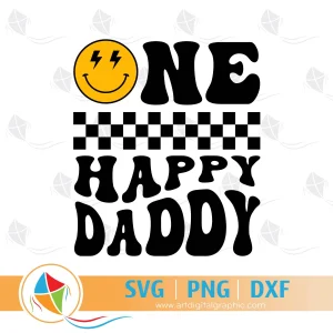 One Happy Daddy Checkered