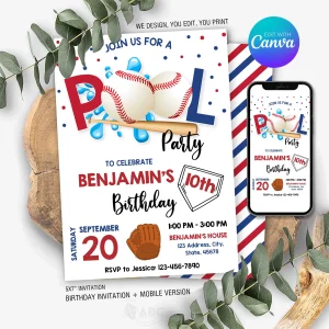 Baseball Invitation Birthday