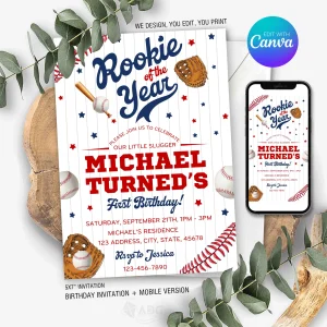 Baseball Birthday Invitation