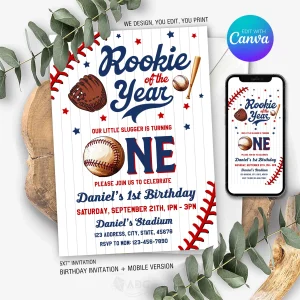 Baseball Birthday Invitation