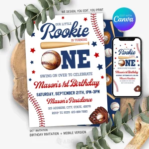 Birthday Baseball Invitation