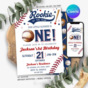 Birthday Baseball Invitation