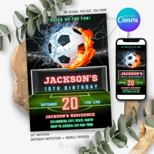 Soccer Birthday Invitation