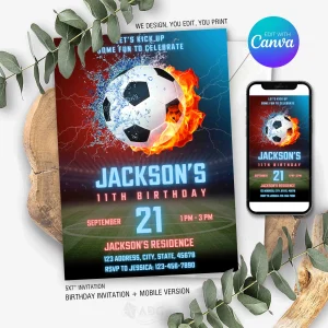 Soccer Birthday Invitation