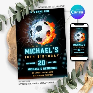 Soccer Birthday Invitation