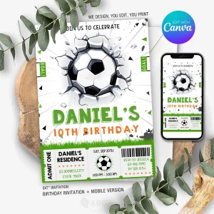 Soccer Birthday Invitation