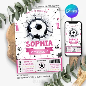 Soccer Birthday Invitation