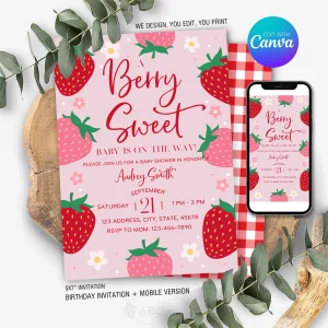 Berry Sweet Baby Shower Invitation