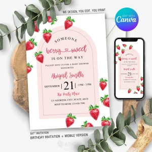 Berry Sweet Baby Shower Invitation