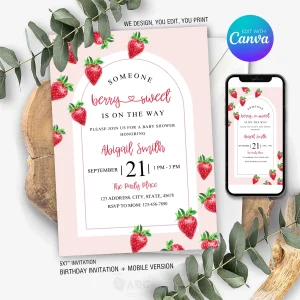 Berry Sweet Baby Shower Invitation