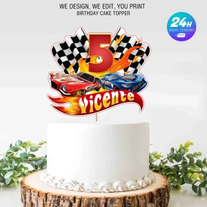 Birthday Hot Wheels Topper Cake