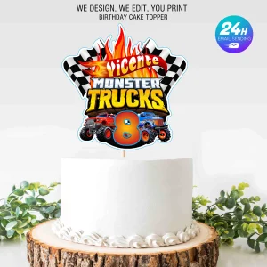 Birthday Hot Wheels Topper Cake