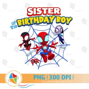 Sister of the Birthday Boy Spidey