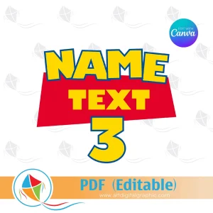 Toy Story Custom Name Canva Template