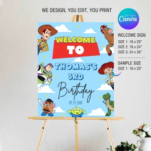 Toy Story Birthday Welcome Sign