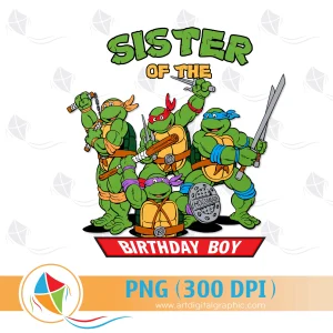 Sister of the Birthday Boy Ninja Turtle