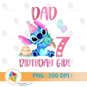 Dad of the Birthday Girl Stitch