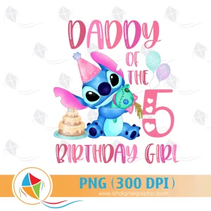 Daddy of the Birthday Girl Stitch