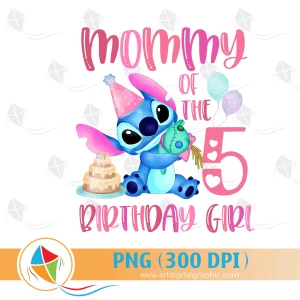 Mommy of the Birthday Girl Stitch