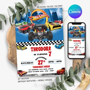 Birthday Invitation Hot Wheels