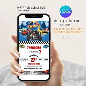 Birthday Invitation Hot Wheels