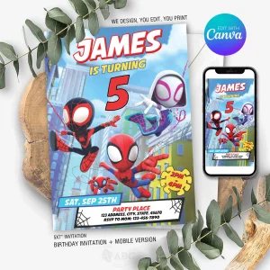 Birthday Spidey Invitation