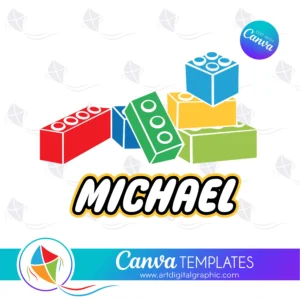 Lego Birthday Canva Template