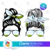Messy Bun Canva Frame Template