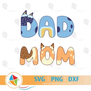 Dad Mom Bluey