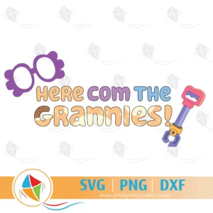 Here Come The Grannies Bluey SVG