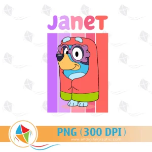 Janet Bluey PNG