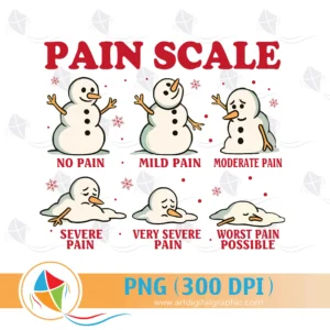 Pain Scale Christmas PNG
