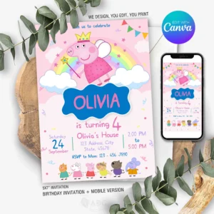 Peppa Pig Birthday Invitation