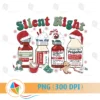Silent Night Nurse Christmas PNG