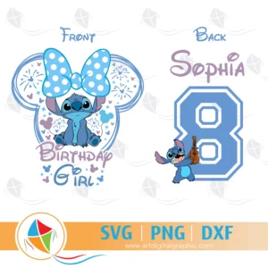 Stitch Mickey Birthday Girl