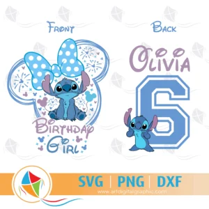 Stitch Mickey Birthday Girl