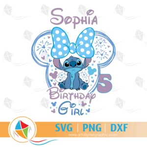 Stitch Mickey Birthday Girl