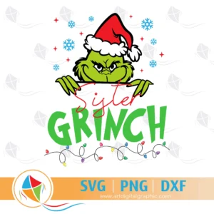 Grinch Sister Christmas SVG