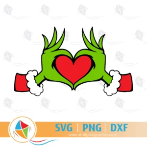 Grinch Hand Free SVG
