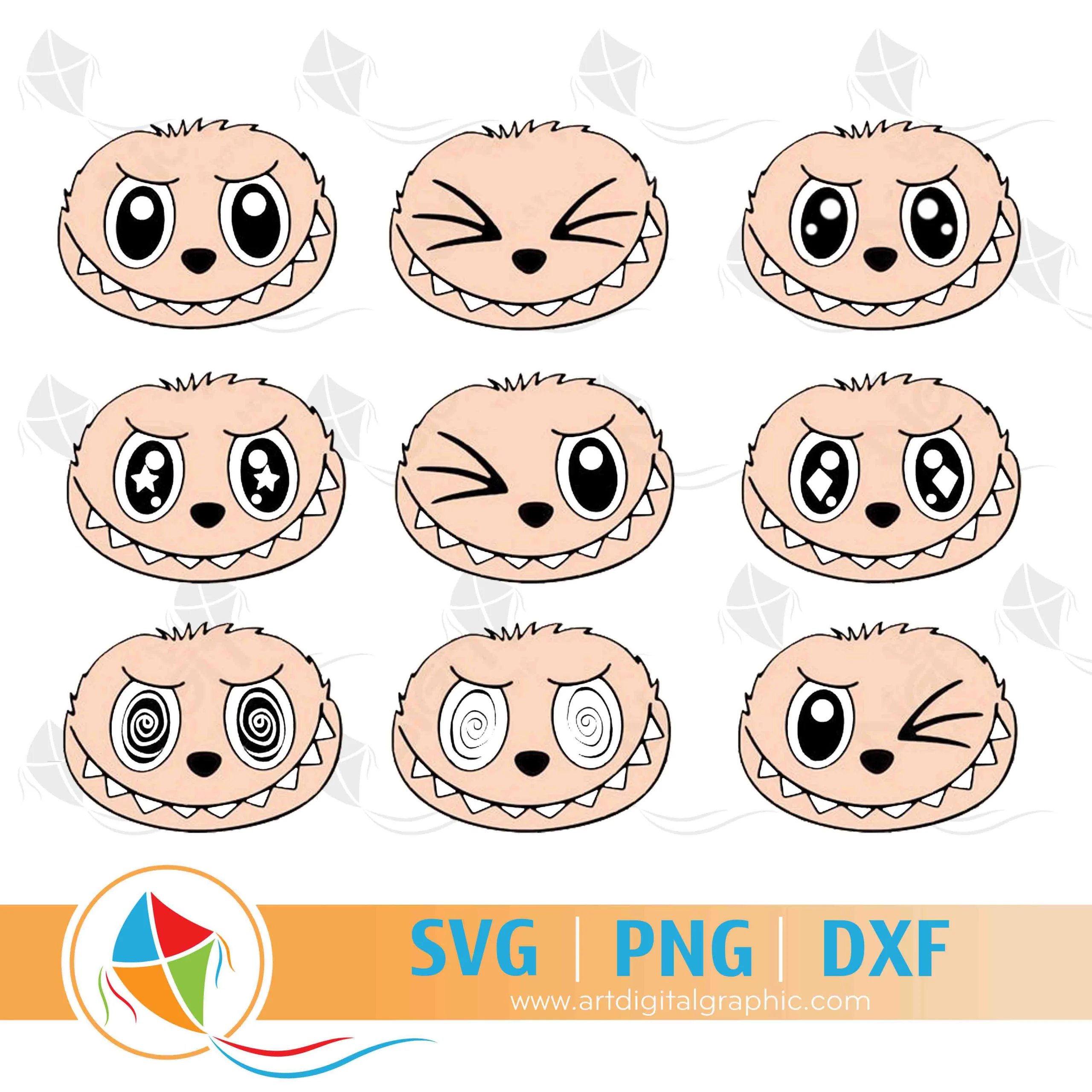 Labubu Face SVG