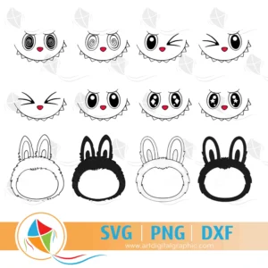 Labubu Face SVG