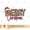 Merry Christmas Leopard PNG