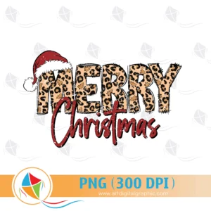 Merry Christmas Leopard PNG