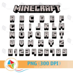 Minecraft Font PNG