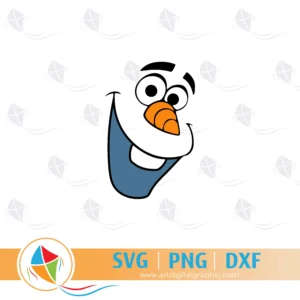 Olaf Face Free SVG