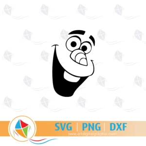 Olaf Face Free SVG